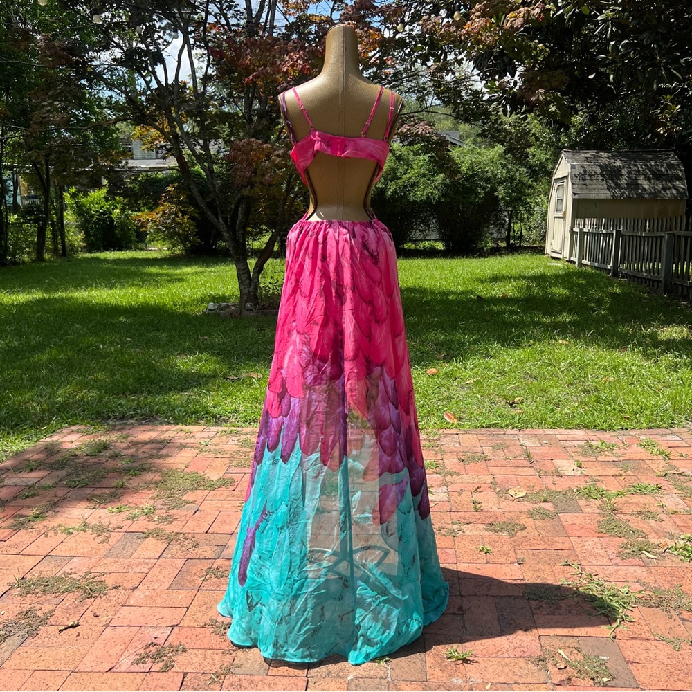 ‘Red Dress Boutique’ Multi-Color Feather Print Maxi Dress - Picture 6 of 16
